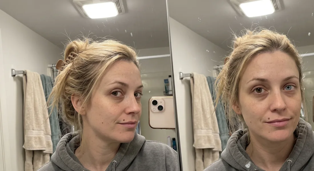 Lucia, two mirror selfies